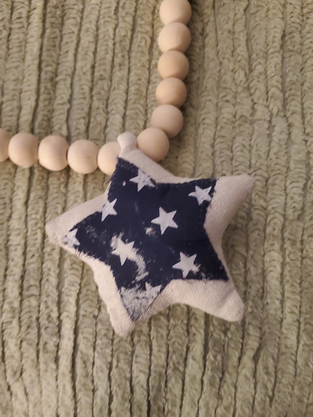 Martha Stewart Patriotic Star Bead Garland - Red, White & Blue - Picture 3 of 5